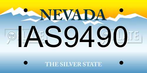 IAS9490 Nevada License Plate