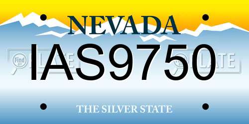 IAS9750 Nevada License Plate