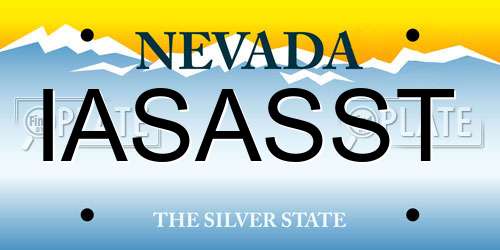 IASASST Nevada License Plate