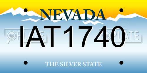 IAT1740 Nevada License Plate