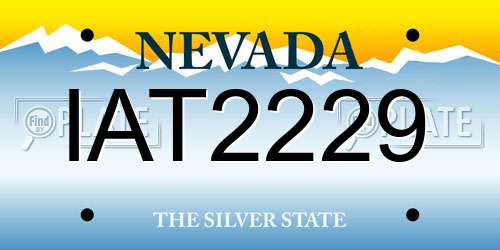 IAT2229 Nevada License Plate