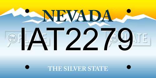 IAT2279 Nevada License Plate