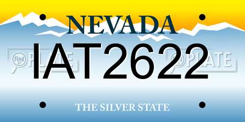 IAT2622 Nevada License Plate