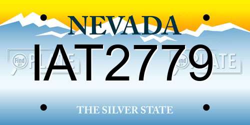 IAT2779 Nevada License Plate