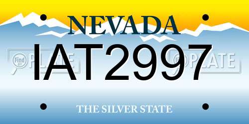 IAT2997 Nevada License Plate