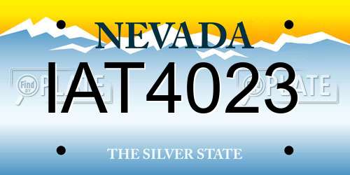 IAT4023 Nevada License Plate