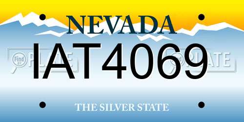 IAT4069 Nevada License Plate