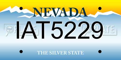 IAT5229 Nevada License Plate