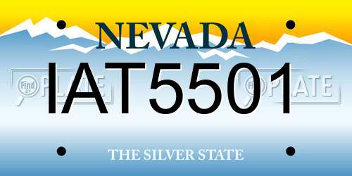 IAT5501 Nevada License Plate