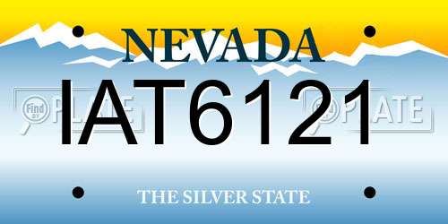 IAT6121 Nevada License Plate