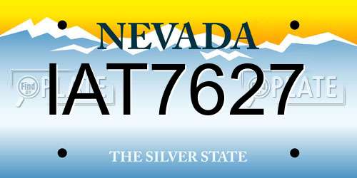 IAT7627 Nevada License Plate