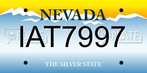 IAT7997 Nevada License Plate