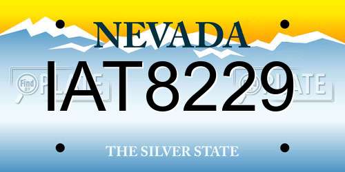 IAT8229 Nevada License Plate