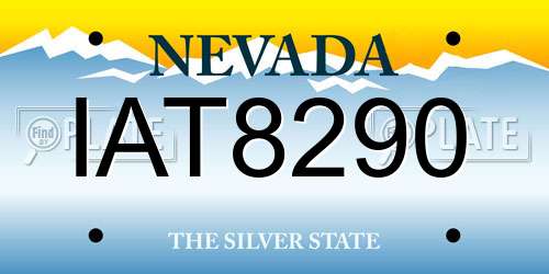 IAT8290 Nevada License Plate