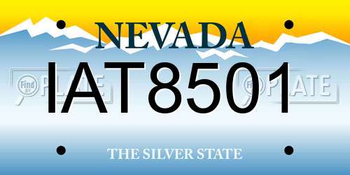 IAT8501 Nevada License Plate