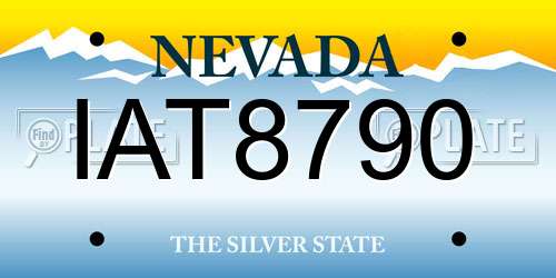 IAT8790 Nevada License Plate