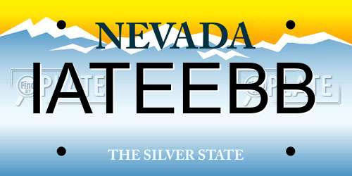 IATEEBB Nevada License Plate