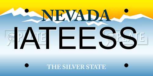 IATEESS Nevada License Plate