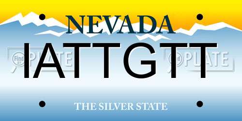 IATTGTT Nevada License Plate