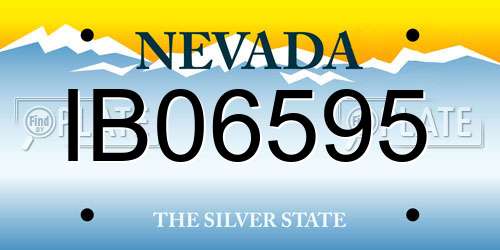 IB06595 Nevada License Plate