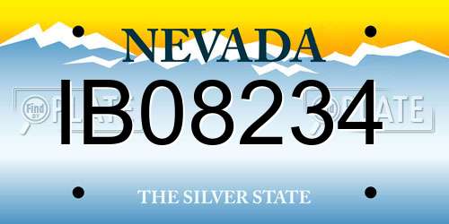 IB08234 Nevada License Plate