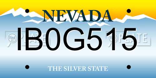 IB0G515 Nevada License Plate