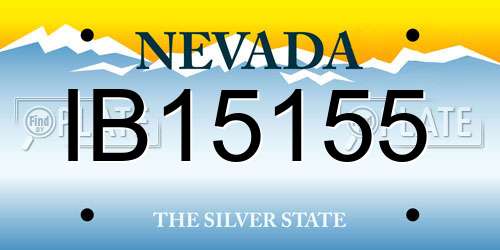 IB15155 Nevada License Plate