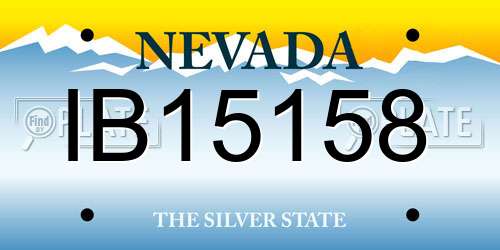 IB15158 Nevada License Plate