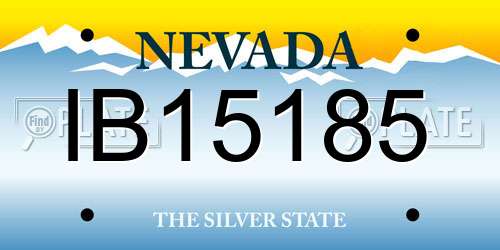 IB15185 Nevada License Plate