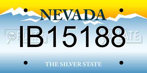 IB15188 Nevada License Plate
