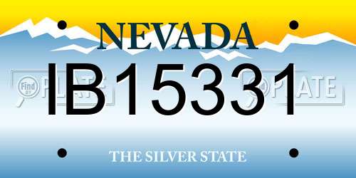 IB15331 Nevada License Plate
