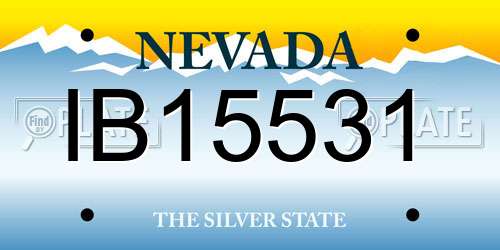 IB15531 Nevada License Plate