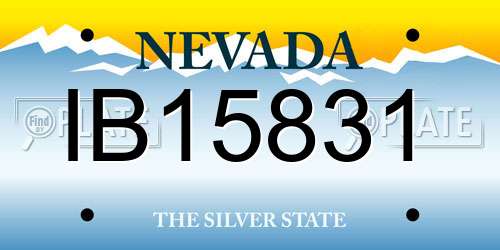 IB15831 Nevada License Plate