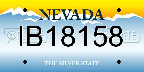 IB18158 Nevada License Plate
