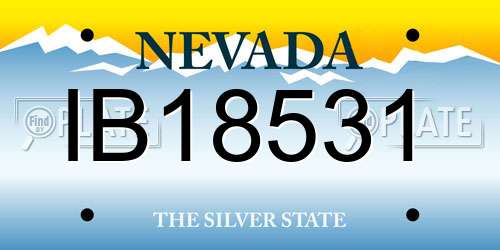 IB18531 Nevada License Plate