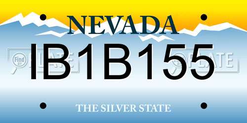 IB1B155 Nevada License Plate