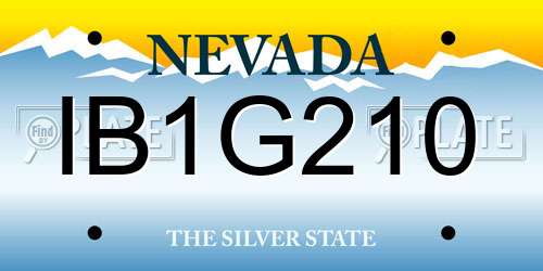 IB1G210 Nevada License Plate
