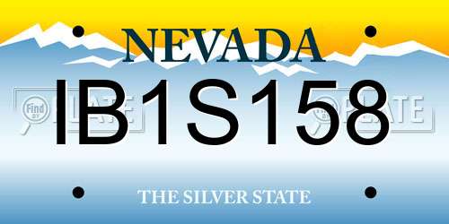 IB1S158 Nevada License Plate