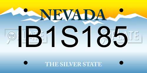 IB1S185 Nevada License Plate