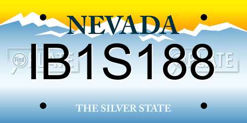 IB1S188 Nevada License Plate
