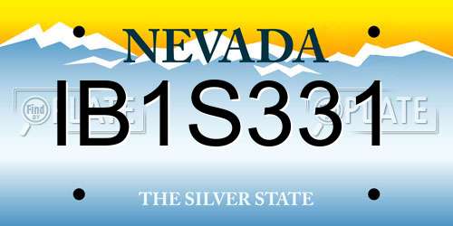 IB1S331 Nevada License Plate
