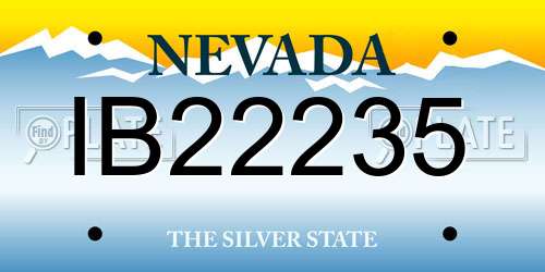 IB22235 Nevada License Plate