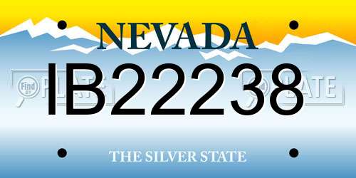 IB22238 Nevada License Plate