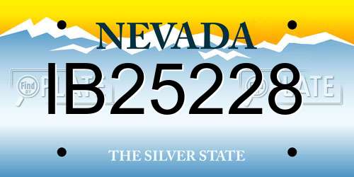 IB25228 Nevada License Plate
