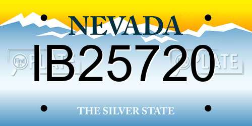 IB25720 Nevada License Plate