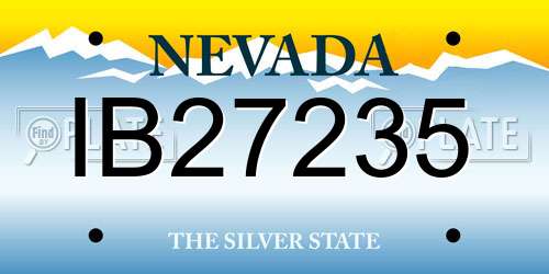 IB27235 Nevada License Plate