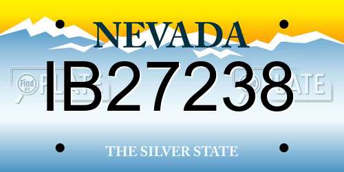 IB27238 Nevada License Plate