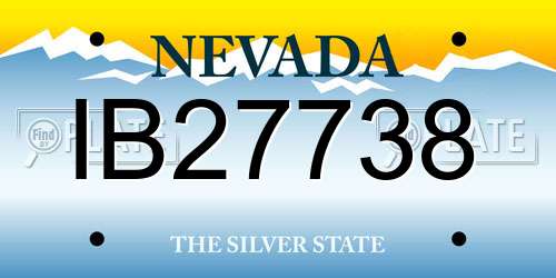 IB27738 Nevada License Plate