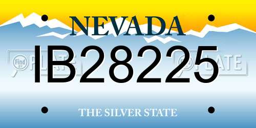 IB28225 Nevada License Plate