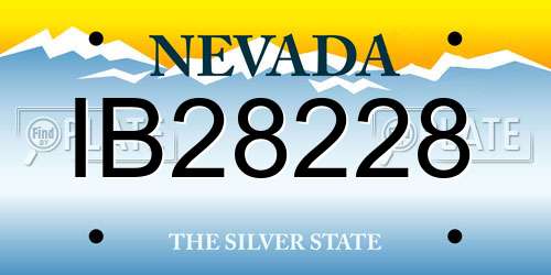 IB28228 Nevada License Plate